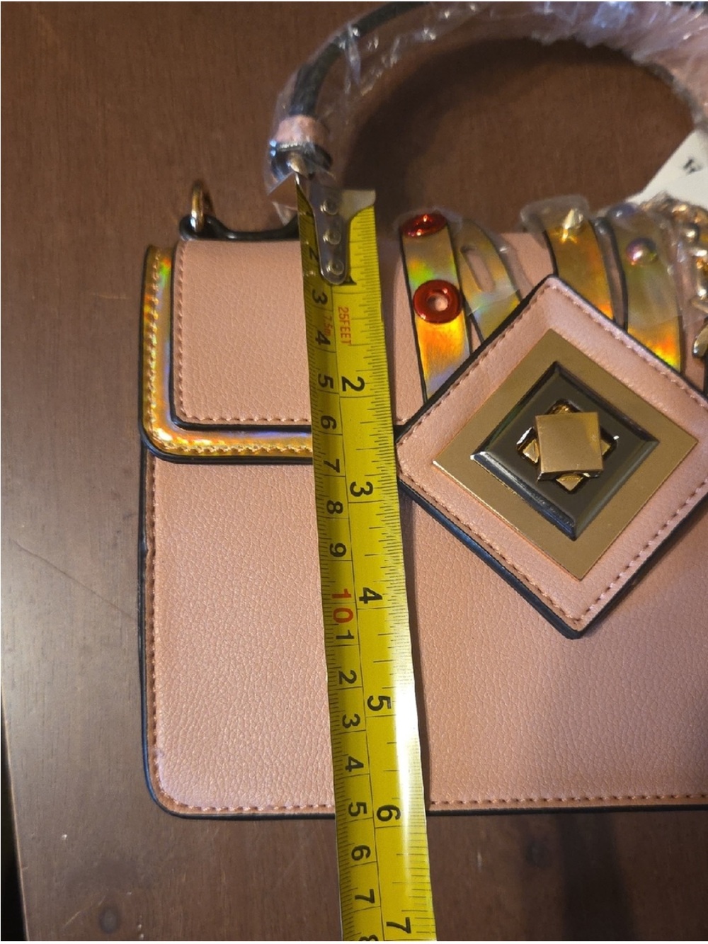B Brentano vegan medium crossbody top handle purse - Picture 7 of 17